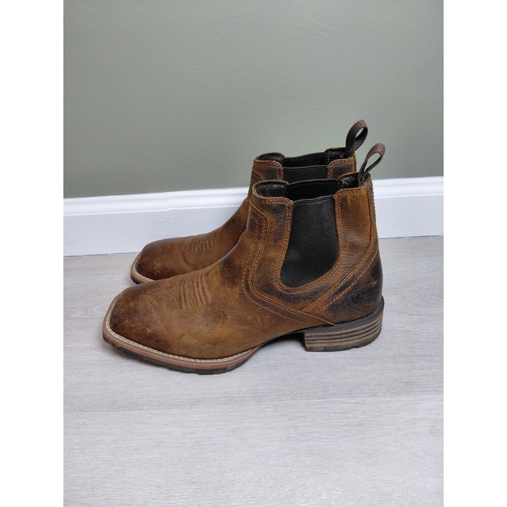 Ariat Hybrid Low Boy Full Grain Western Chelsea Boot Brown Mens Size 8D US